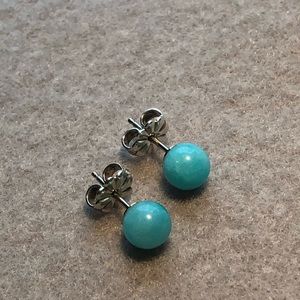 Tiffany & Co. Amazonite Ball Earrings